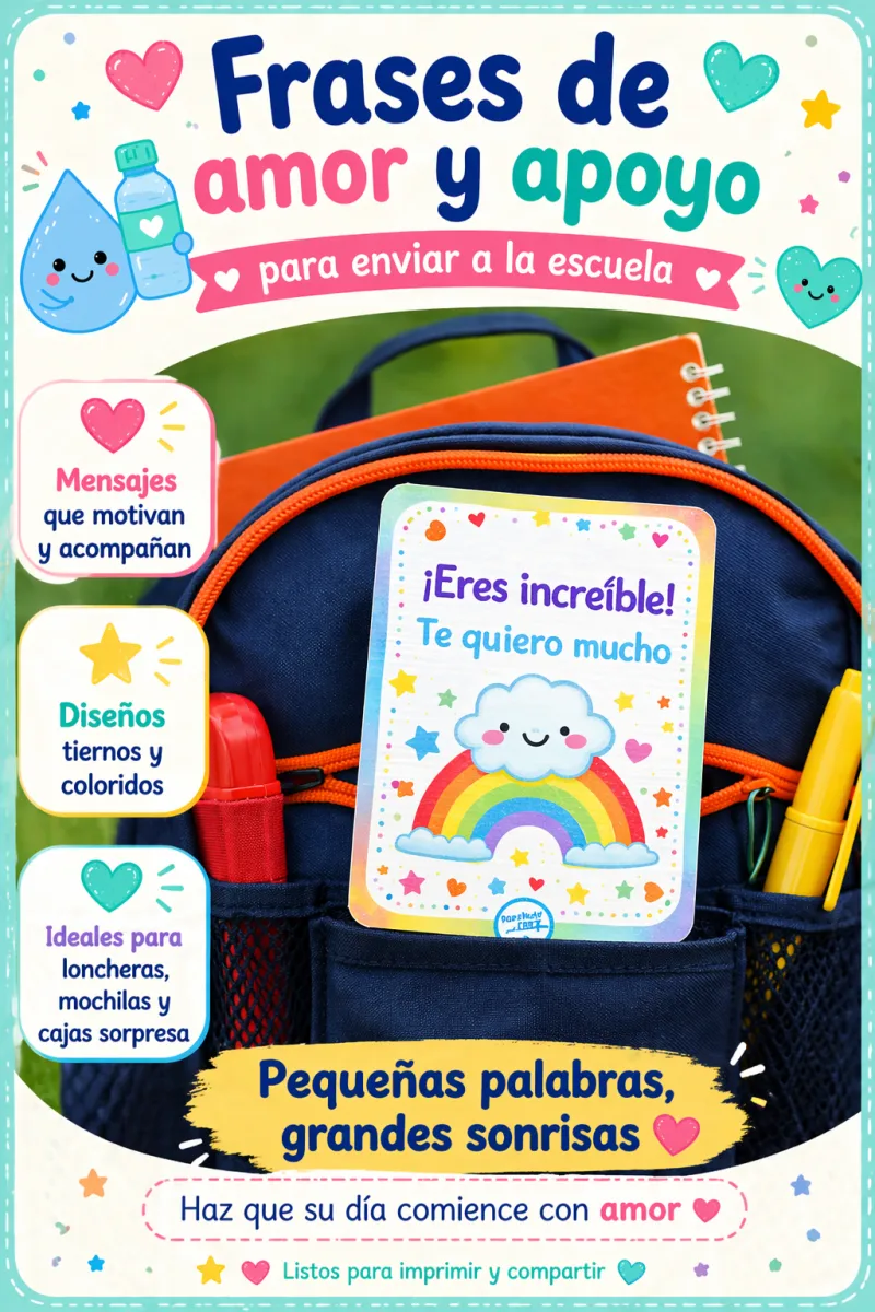 Mensajes de apoyo y amor para enviar a la escuela
